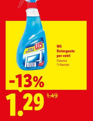 W5 Detergente per vetri