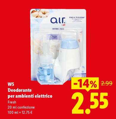 W5 Deodorante per ambienti elettrico