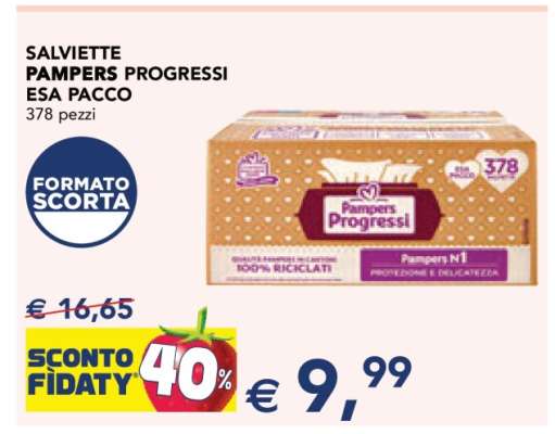 SALVIETTE PAMPERS PROGRESSI ESA PACCO