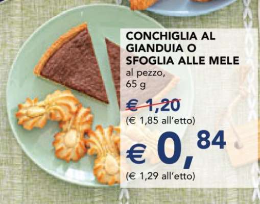 CONCHIGLIA AL GIANDUIA O SFOGLIA ALLE MELE