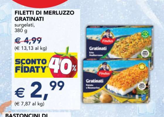 FILETTI DI MERLUZZO GRATINATI