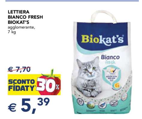 LETTIERA BIANCO FRESH BIOKAT'S