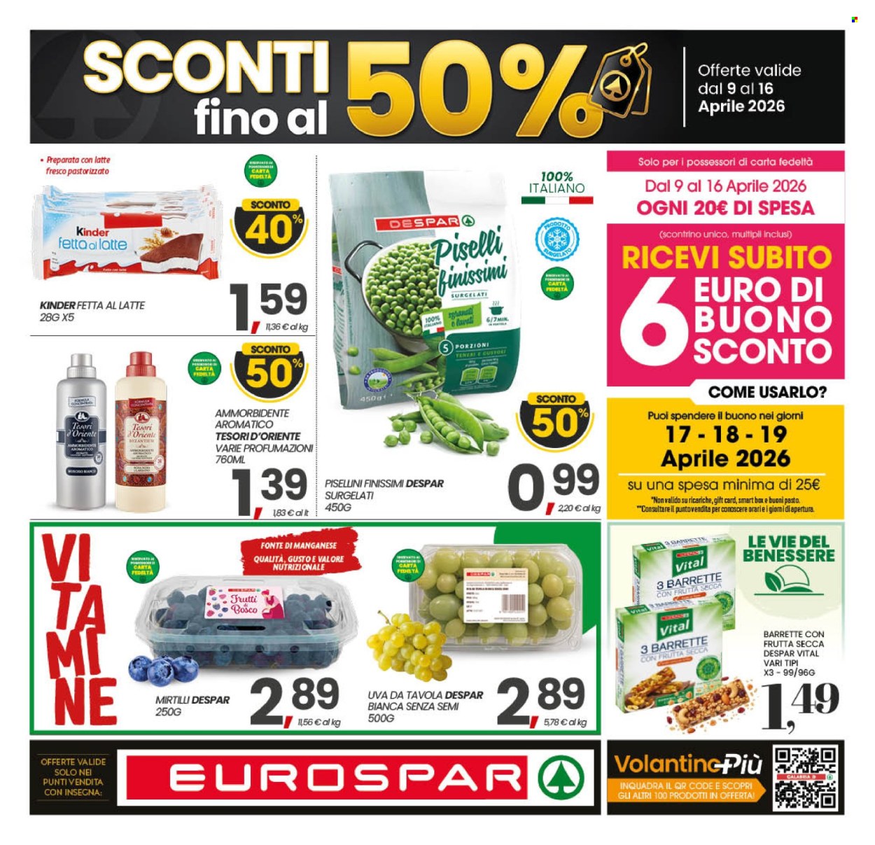 Volantino Eurospar - 9/4/2026 - 19/4/2026. Pagina 1