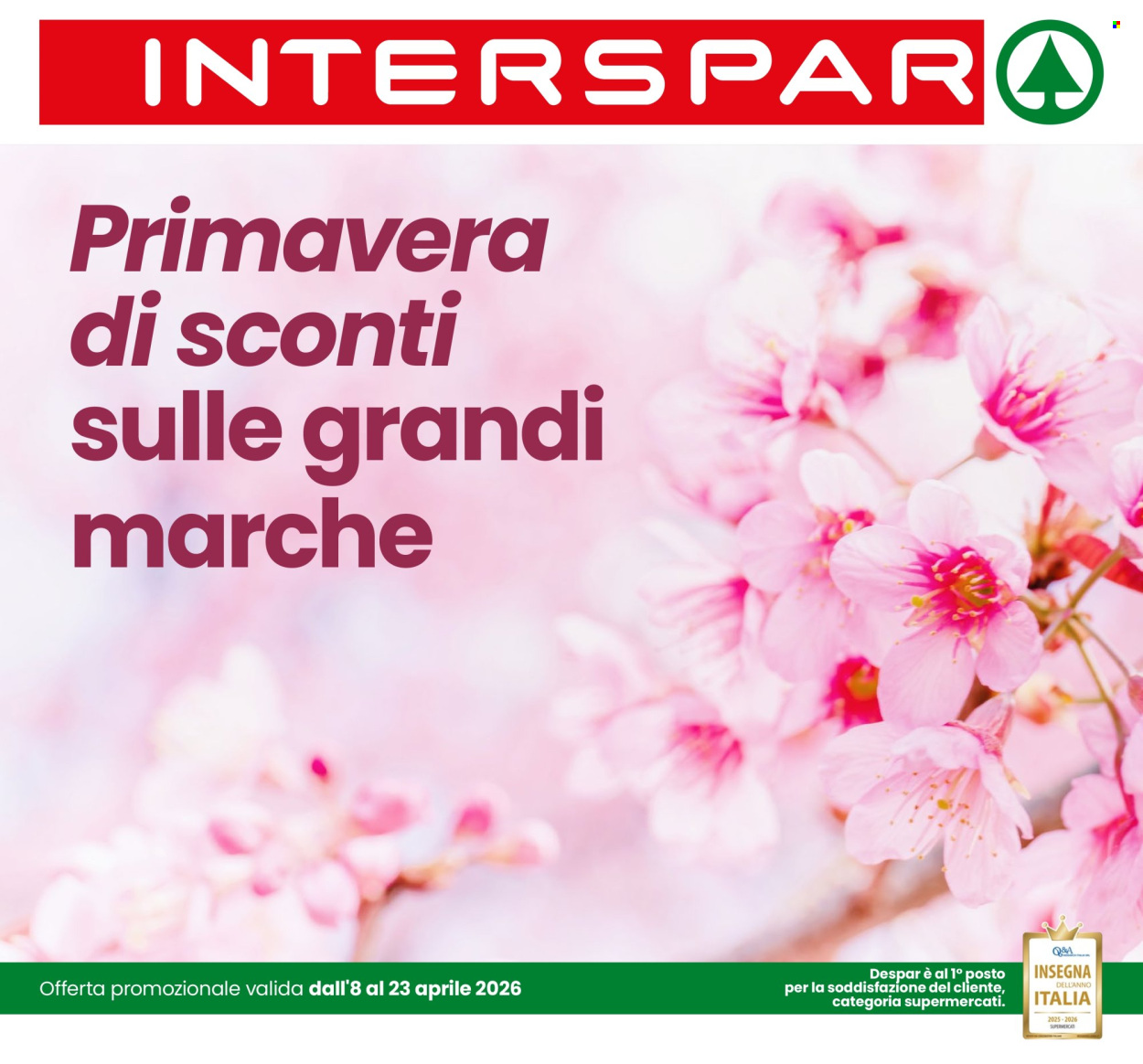 Volantino Interspar - 8/4/2026 - 23/4/2026. Pagina 1