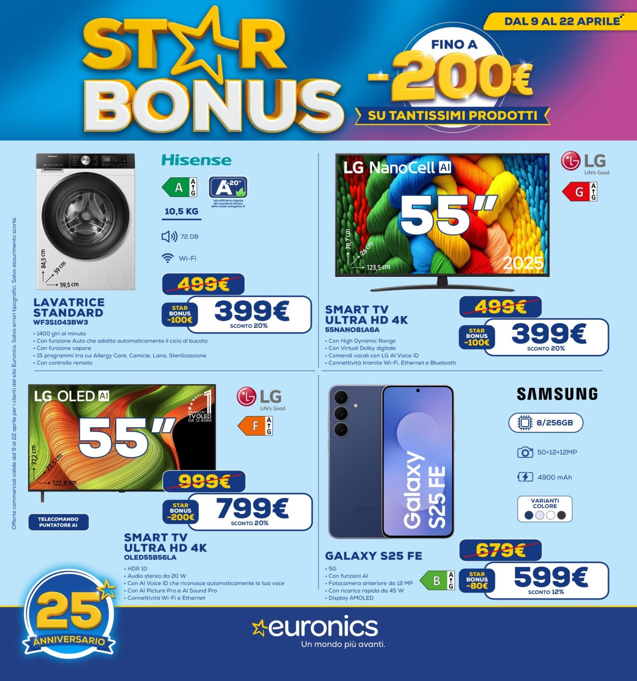 Volantino Euronics - 9/4/2026 - 22/4/2026. Pagina 1