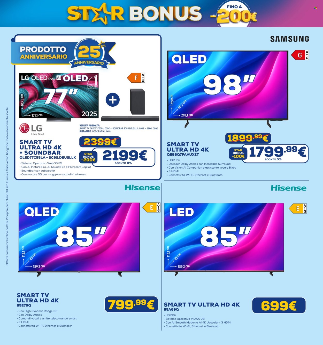 Volantino Euronics - 9/4/2026 - 22/4/2026. Pagina 9