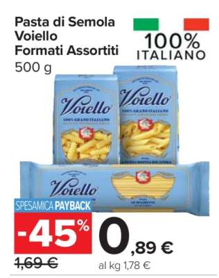 Pasta di Semola Voiello Formati Assortiti
