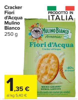 CRACKER FIORI D’ACQUA MULINO BIANCO