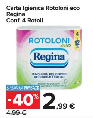 CARTA IGIENICA ROTOLONI ECO REGINA