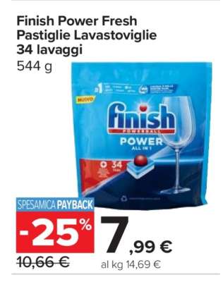Finish Power Fresh Pastiglie Lavastoviglie 34 lavaggi