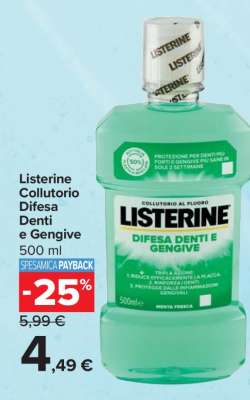Listerine Collutorio Difesa Denti e Gengive 500 ml