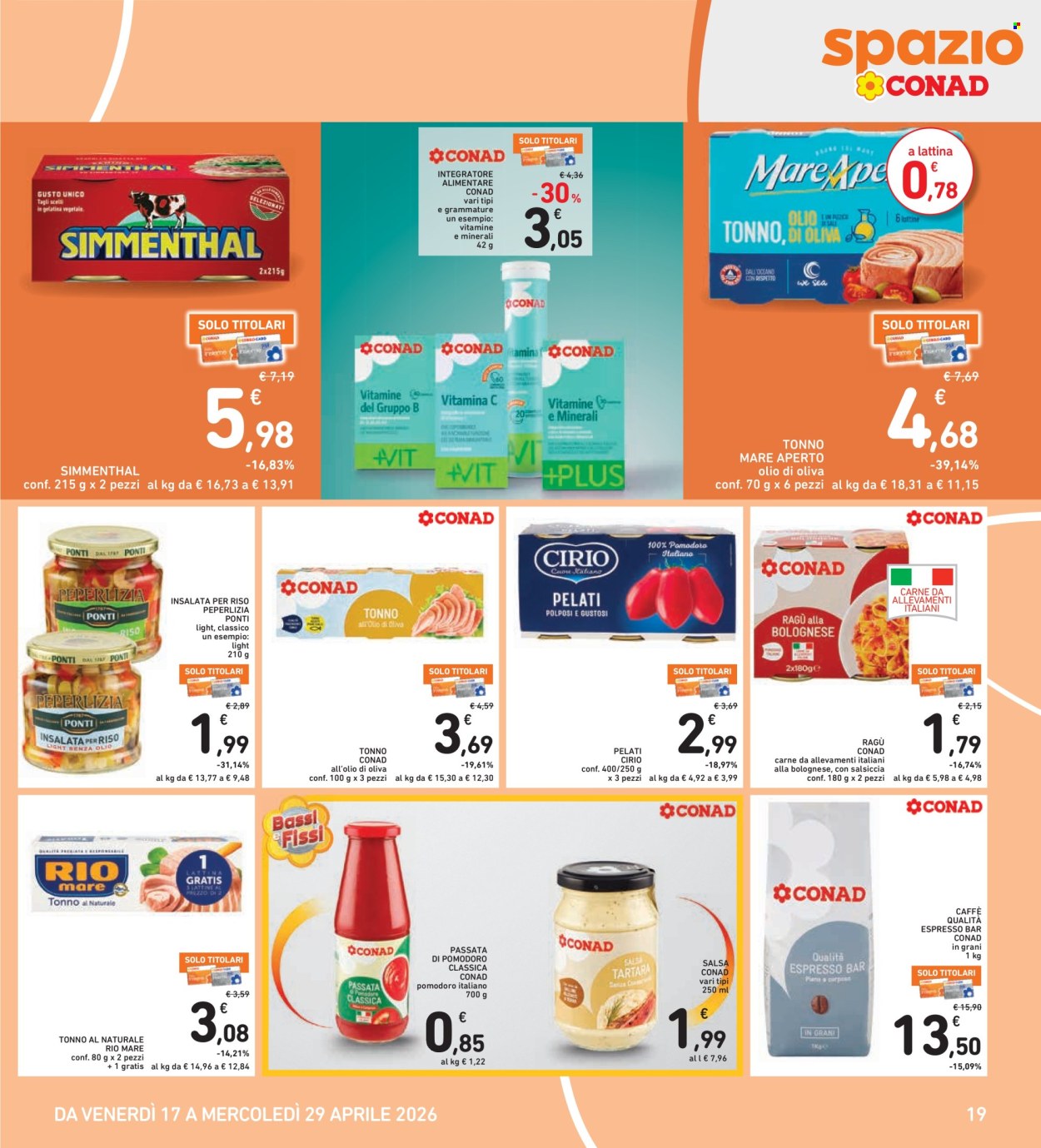 Volantino Spazio Conad - 17/4/2026 - 29/4/2026. Pagina 19