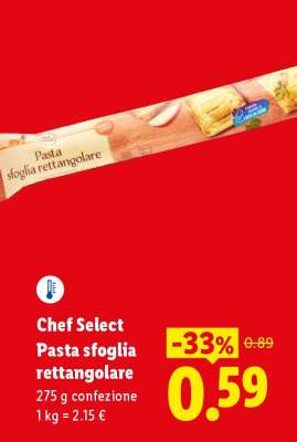 Chef Select Pasta sfoglia rettangolare