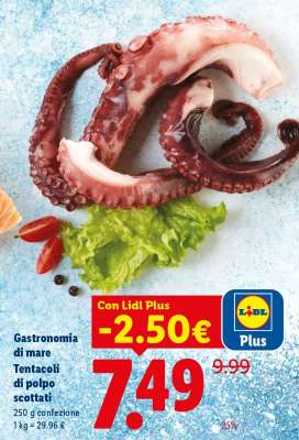 Gastronomia di Mare Tentacoli di polpo scottati
