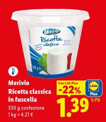 Merivio Ricotta classica in fuscella