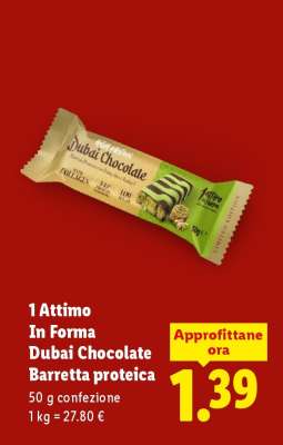 1 Attimo In Forma Dubai Chocolate Barretta proteica