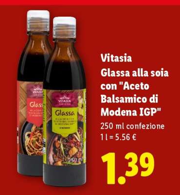 Vitasia Glassa alla soia con 'Aceto Balsamico di Modena IGP'