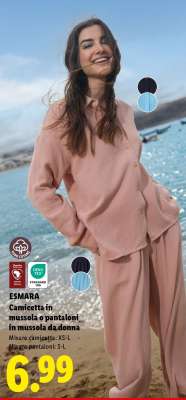 ESMARA Camicetta in mussola o pantaloni in mussola da donna