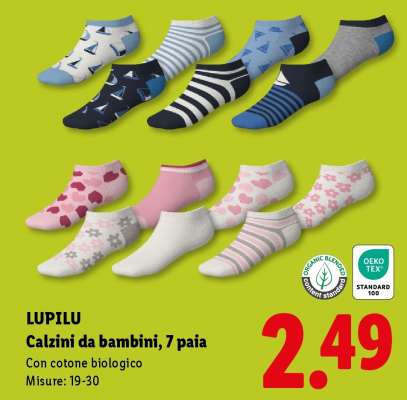 LUPILU Calzini da bambini, 7 paia