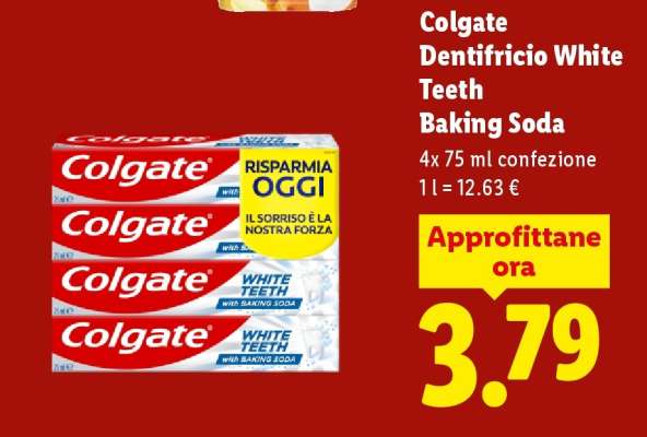 Colgate Dentifricio White Teeth Baking Soda