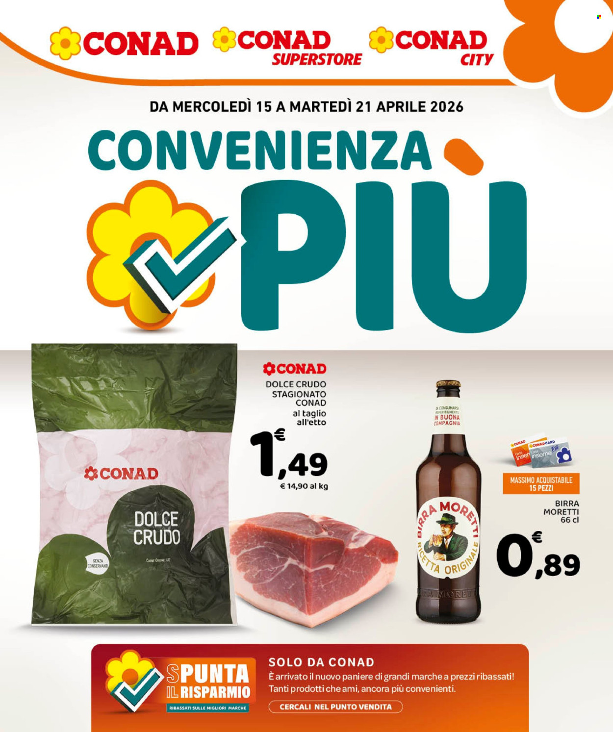 Volantino Conad - 15/4/2026 - 21/4/2026. Pagina 1