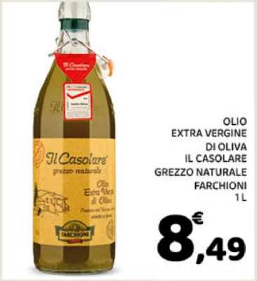 Olio Extra Vergine di Oliva Il Casolare Grezzo Naturale Farchioni 1L