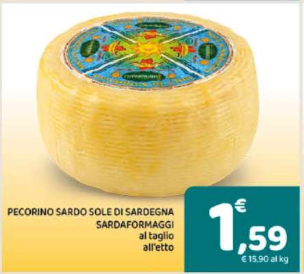 PECORINO SARDO SOLE DI SARDEGNA SARDAFORMAGGI