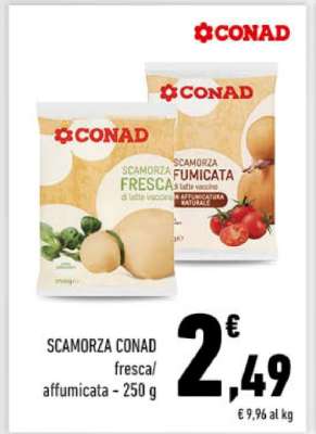 Scamorza CONAD fresca, affumicata
