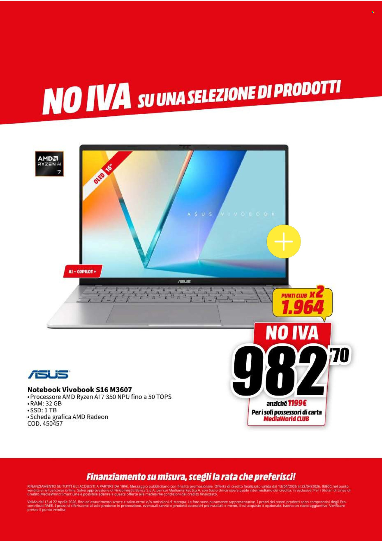 Volantino MediaWorld - 13/4/2026 - 22/4/2026. Pagina 22