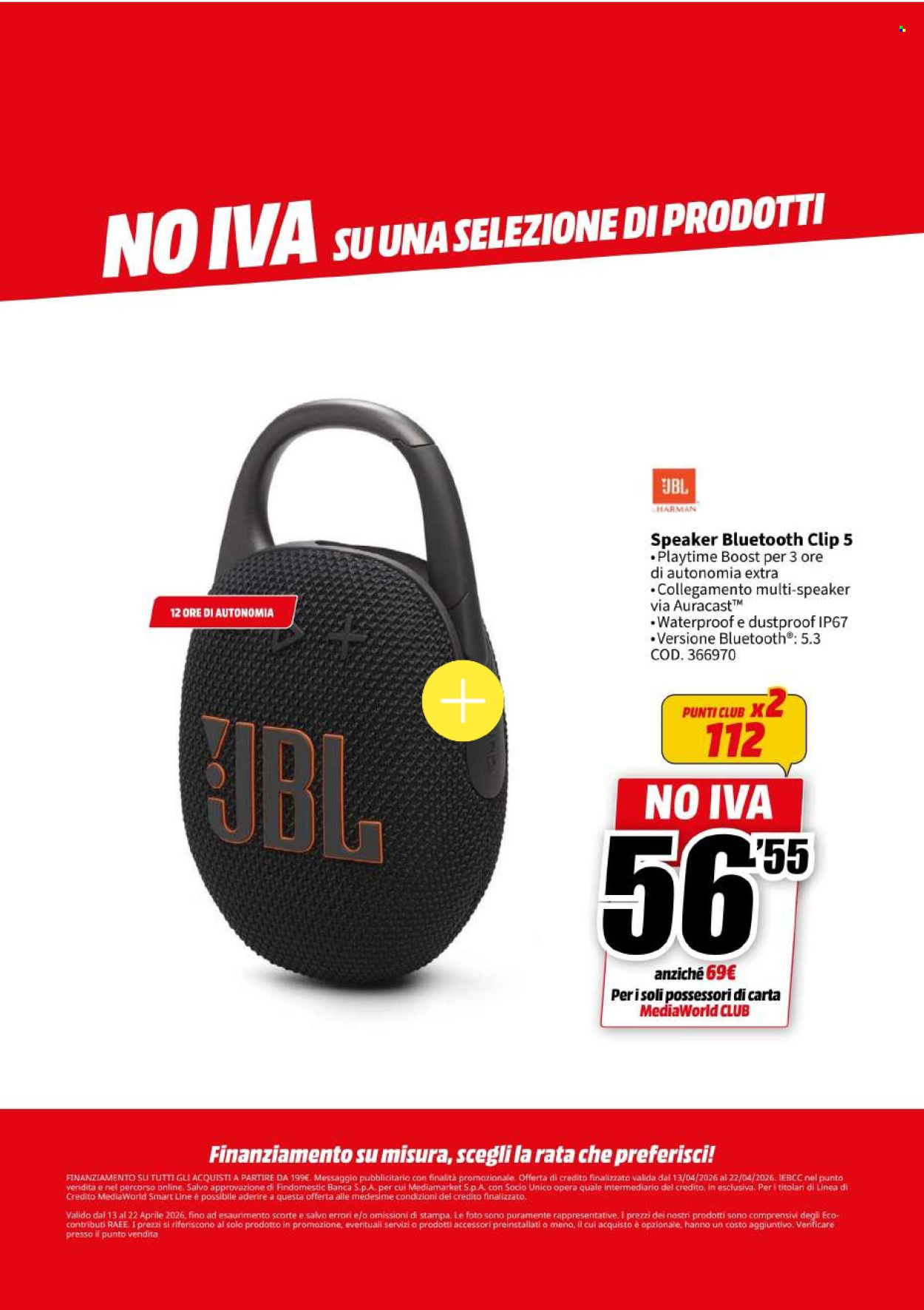 Volantino MediaWorld - 13/4/2026 - 22/4/2026. Pagina 66