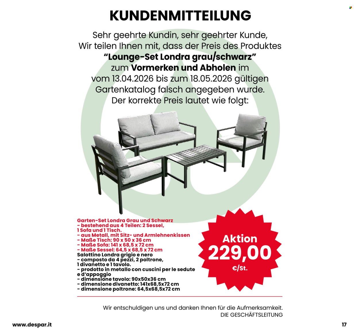 Volantino Interspar - 13/4/2026 - 18/5/2026. Pagina 17