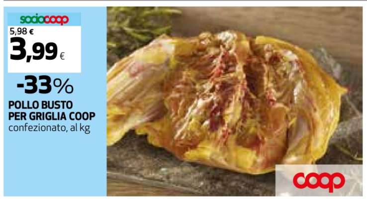 POLLO BUSTO PER GRIGLIA COOP