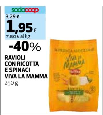 RAVIOLI CON RICOTTA E SPINACI VIVA LA MAMMA