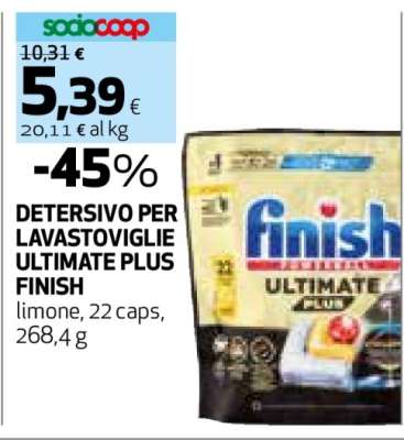 DETERSIVO PER LAVASTOVIGLIE ULTIMATE PLUS FINISH