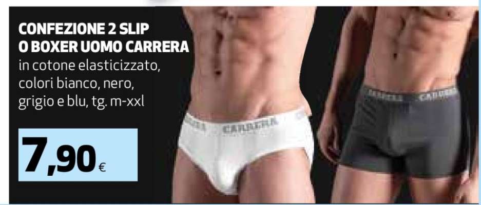 CONFEZIONE 2 SLIP O BOXER UOMO CARRERA