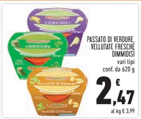 PASSATO DI VERDURE, VELLUTATE FRESCHE DIMMIDISI