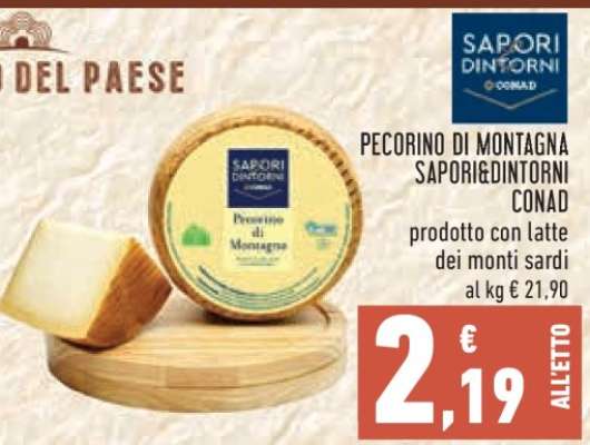 PECORINO DI MONTAGNA SAPORI&DINTORNI CONAD