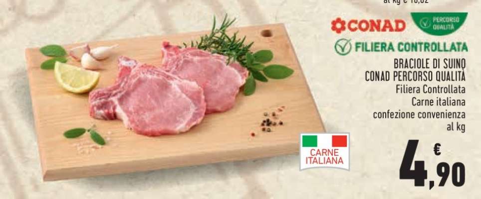 BRACIOLE DI SUINO CONAD PERCORSO QUALITÀ
