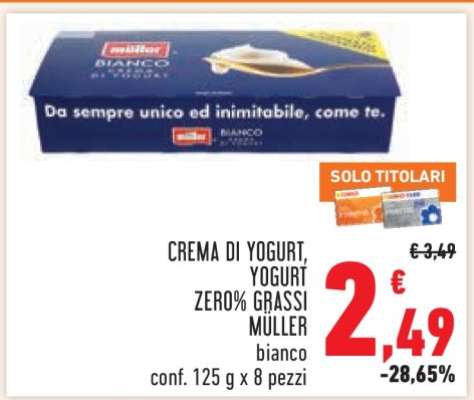 CREMA DI YOGURT, YOGURT ZERO% GRASSI MULLER