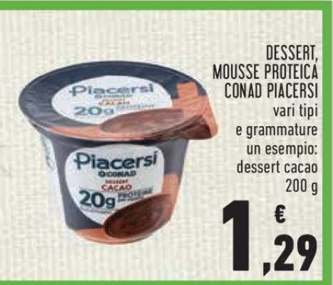 DESSERT, MOUSSE PROTEICA CONAD PIACERSI