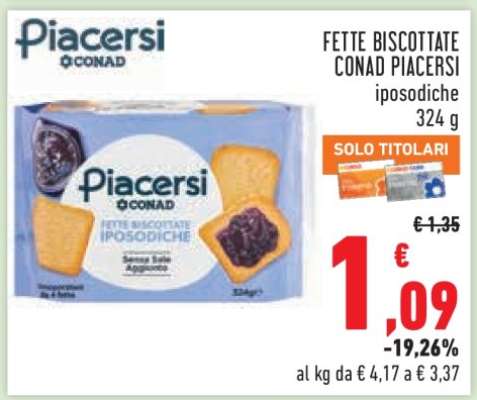 FETTE BISCOTTATE CONAD PIACERSI