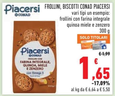 Frollini, Biscotti Conad Piacersi
