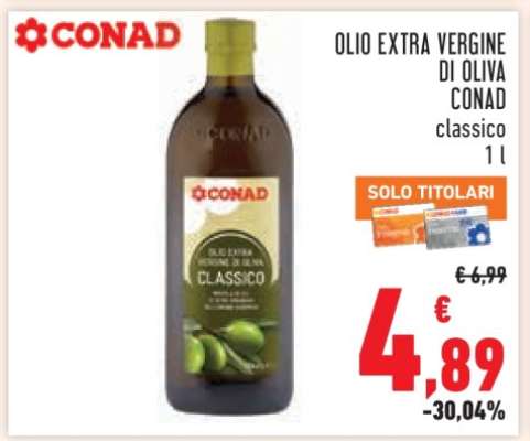 OLIO EXTRA VERGINE DI OLIVA CONAD classico 1 l