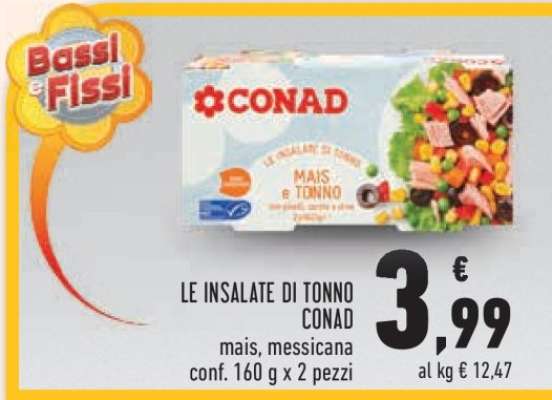Le insalate di tonno CONAD