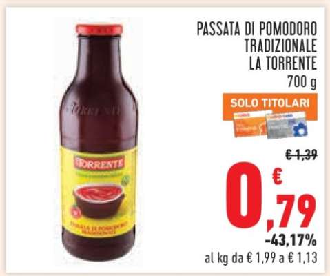 Passata di Pomodoro Tradizionale La Torrente
