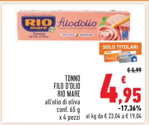 Tonno Filo d’Olio Rio Mare