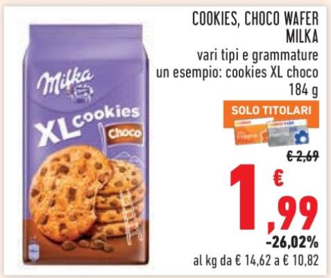 COOKIES, CHOCO WAFER MILKA