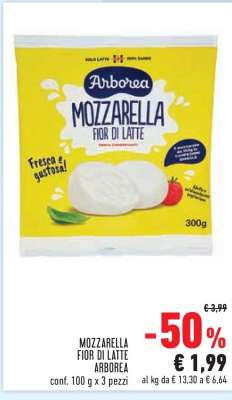 MOZZARELLA FIOR DI LATTE ARBOREA