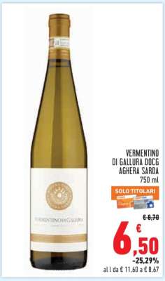 VERMENTINO DI GALLURA DOCG AGHERA SARDA