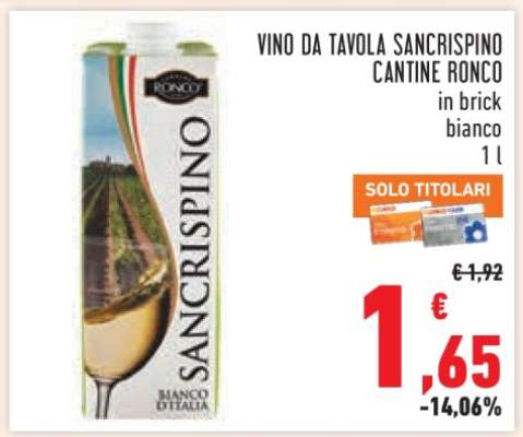 Vino da Tavola Sancrispino Cantine Ronco